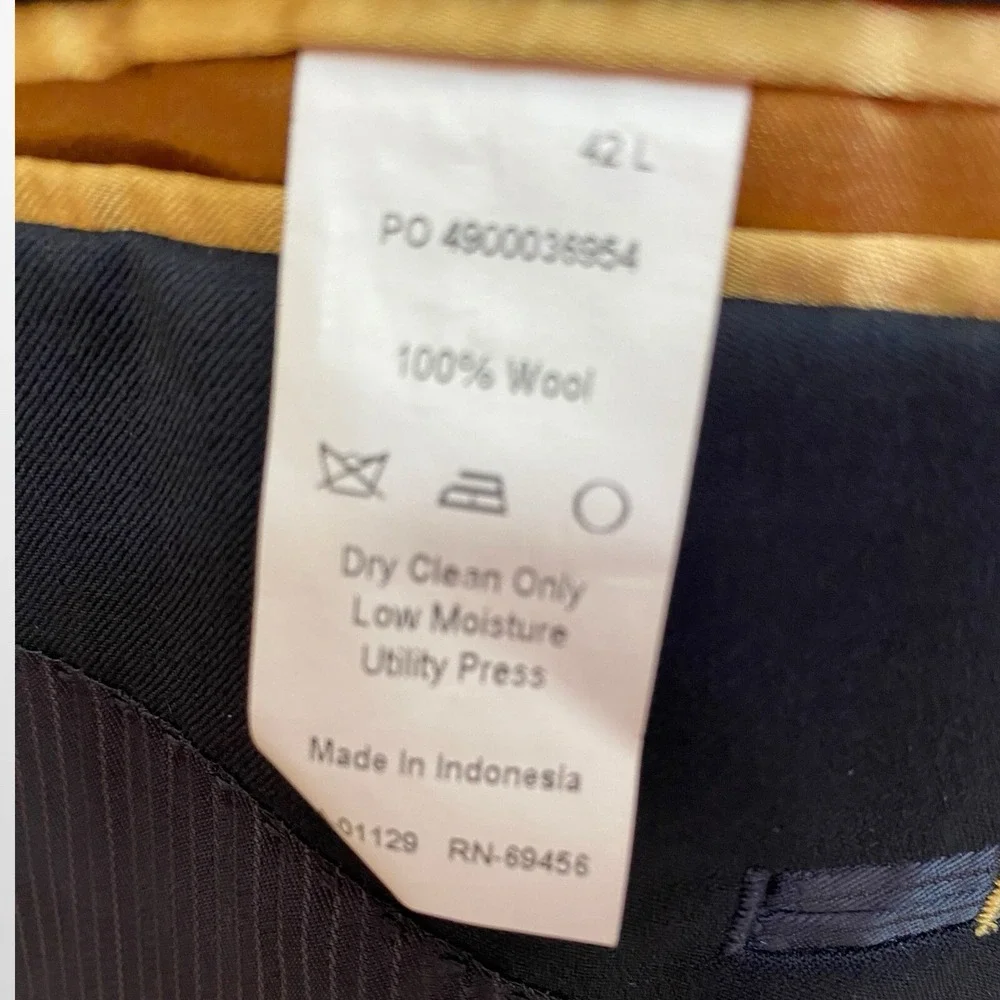 Donald Trump Signature Collection Suit Jacket Mens 42L Blue‎ Wool Blazer